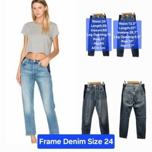 Frame Denim Le Original Elton Straight Leg Jeans Size 24